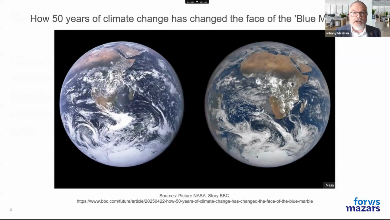 An image of the poster for this webinar about Sustainability Trends for Business 2025
